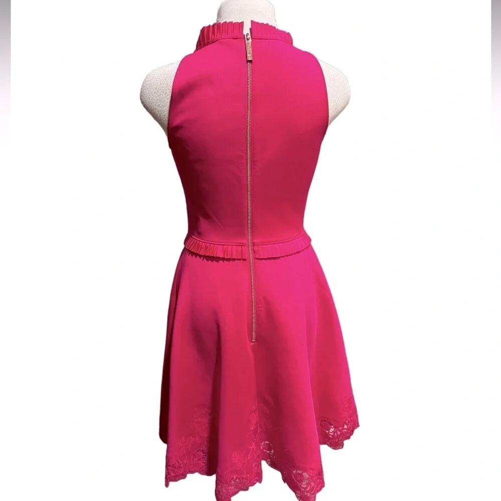 Ted Baker London Zaffton Fit & Flare Skater Dress Fuchsia Size 2 - Picture 10 of 14